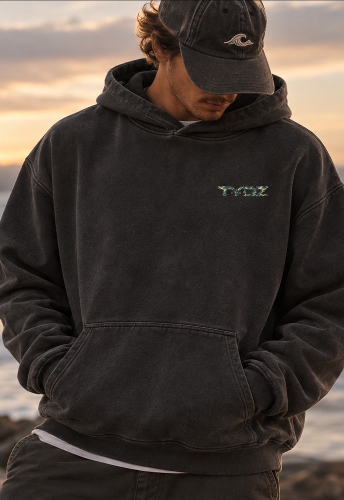 SEACAUSTIC TYDZ hoodie lifestyle photograph